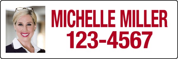 photo sign rider, 24 GA steel 6h x 18w