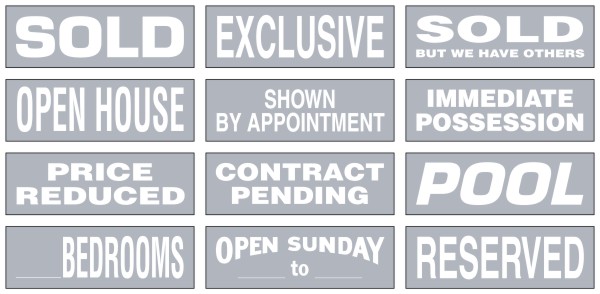 Message Sign Rider, 24 GA Steel 6h x 18w