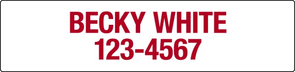 Agent Name Sign Rider, 24 GA steel 6h x 24w