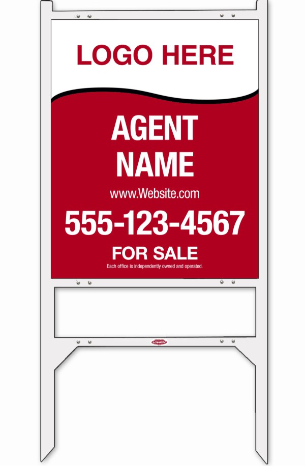 White angle iron frame and sign panel unit, 24 GA steel 30h x 24w