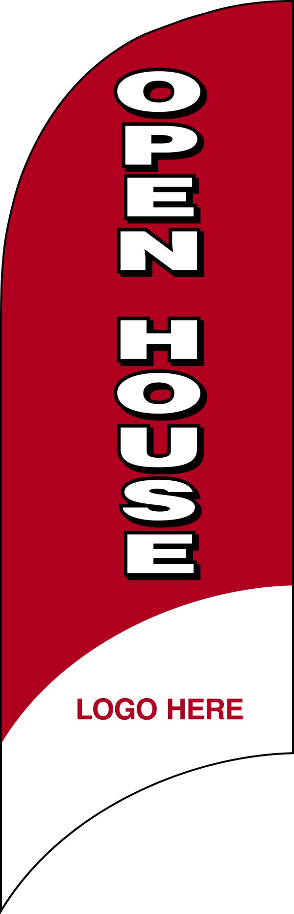OPEN HOUSE FEATHER FLAG ONLY, 7-foot