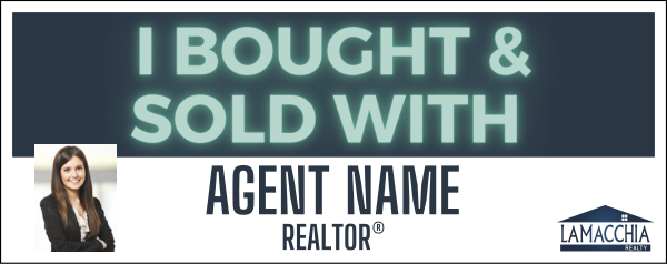 I Bought & Sold With Photo Sign Riders, 12h x 30w, 4mm corrugated plastic