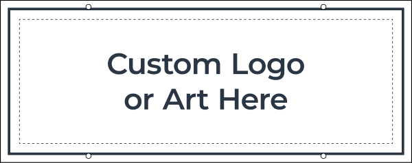 Custom Logo Hanging Sign Riders, 12h x 30w, 4mm Corrugated Plastic