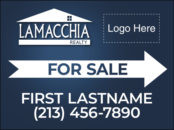 Directional Agent Logo For Sale (2) SF Sign Panels, 18h x 24w, 4mm Corrugated Plastic