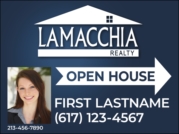 Directional Agent Photo Open House (2) SF Sign Panels, 18h x 24w, 4mm Corrugated Plastic