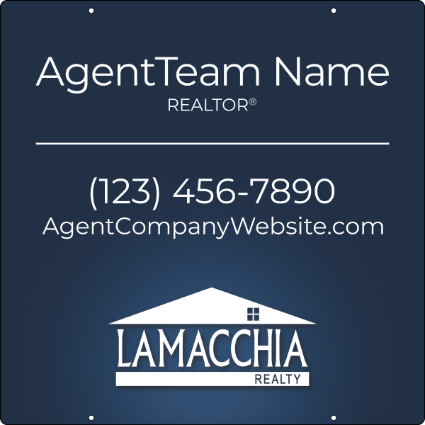 Reflective Agent Team Name Hanging Sign Panel, 30h x 30w, 3MM Aluminum Composite
