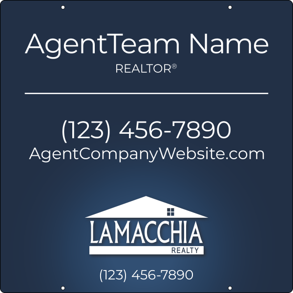 Agent Team Name Office Phone Hanging Sign Panel, 30h x 30w, 3mm Aluminum Composite