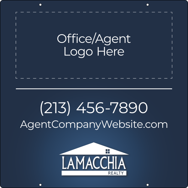 Office w Logo Hanging Sign Panel, 30h x 30w, 3mm Aluminum Composite