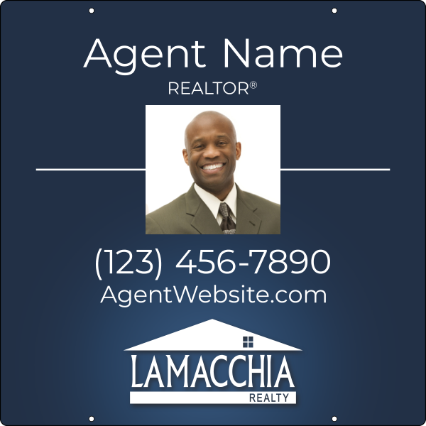 Reflective Agent Photo Team Name Hanging Sign Panel, 30h x 30w, 3MM Aluminum Composite