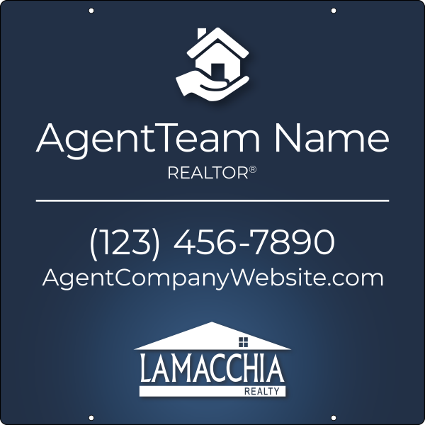 Agent Team Name w Logo Hanging Sign Panel, 30h x 30w, 3mm Aluminum Composite