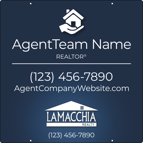 Agent Team Name w Logo Office Phone Hanging Sign Panel, 30h x 30w, 3mm Aluminum Composite