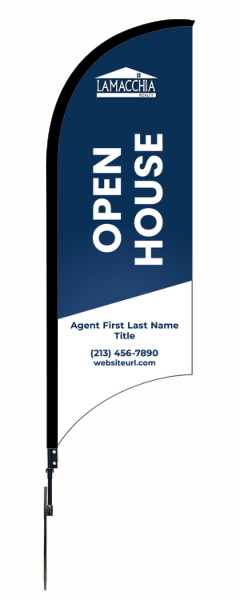 9FT Custom Agent Open House Feather Flag Unit, Printed on both sides