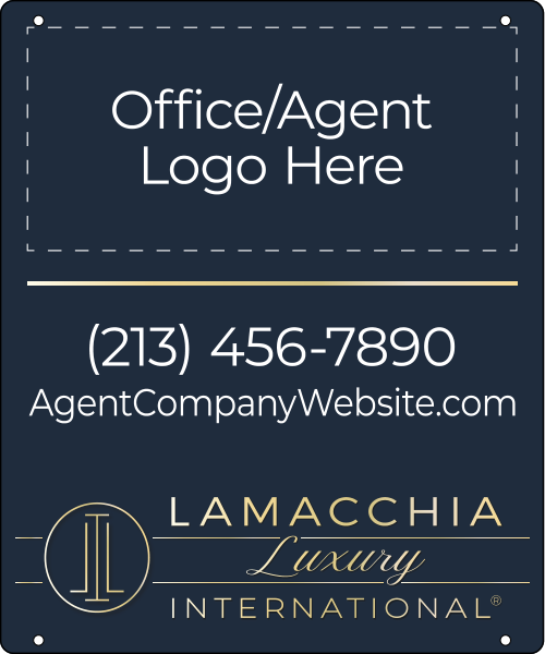 Luxury Office w Logo Hanging Sign Panel, 24h x 20w, 3mm Aluminum Composite