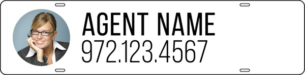 Agent Photo Sign Rider, 6h x 24w, Steel