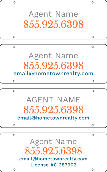 Agent Sign Rider, 8h x 22w, PVC