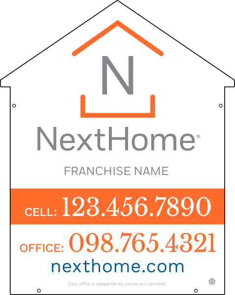 House Shape Sign Panel DF, 30h x 24w, 3mm Aluminum Composite