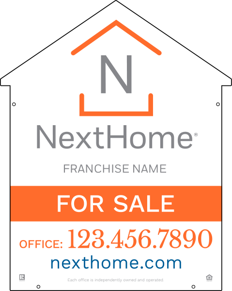 House Shape Sign Panel DF, 30h x 24w, 3mm Aluminum Composite