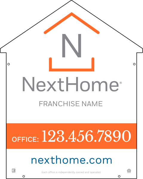 House Shape Sign Panel DF, 30h x 24w, 3mm Aluminum Composite