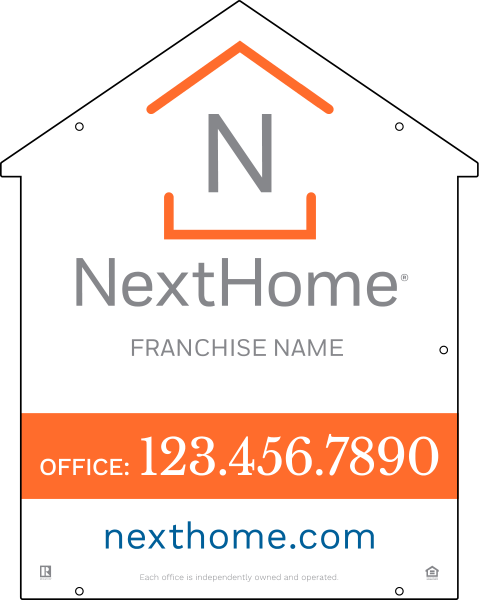 House Shape Hanging Panel DF, 30h x 24w, 3mm Aluminum Composite