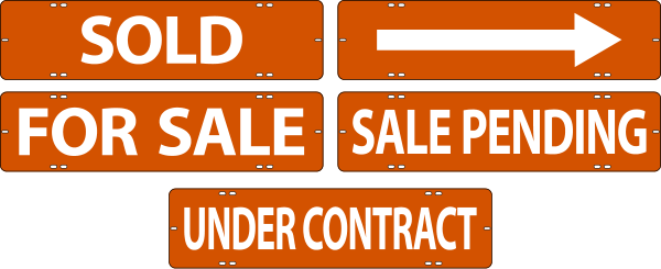 Real Estate Message Sign Rider, 24ga Steel 6h x 24w