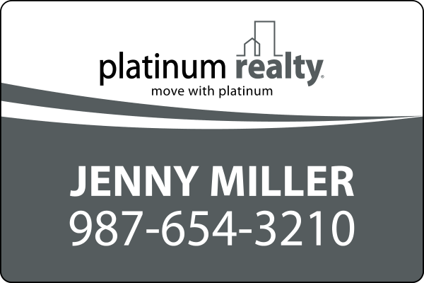 Magnetic Sign Panel, 12h x 18w, Gray Design