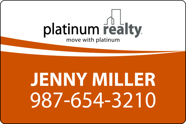 Magnetic Sign Panel, 12h x 18w, Orange Design