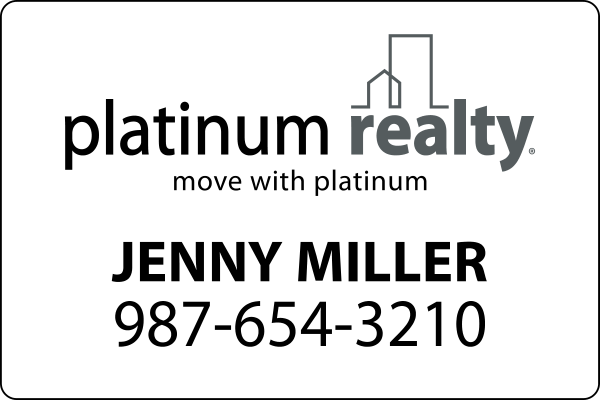 Magnetic Sign Panel, 12h x 18w, Black Design