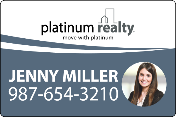 Magnetic Photo Sign Panel, 12h x 18w, Blue Design