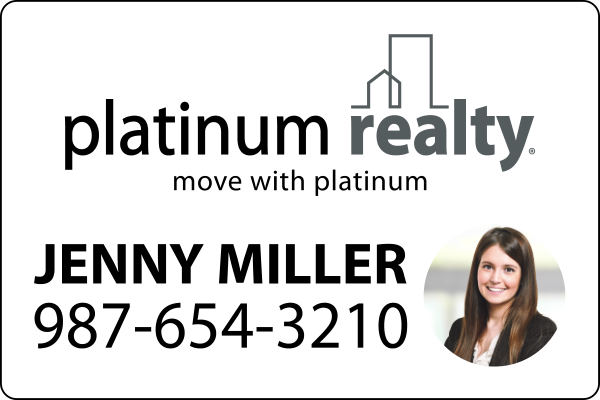 Magnetic Photo Sign Panel, 12h x 18w, Black Design