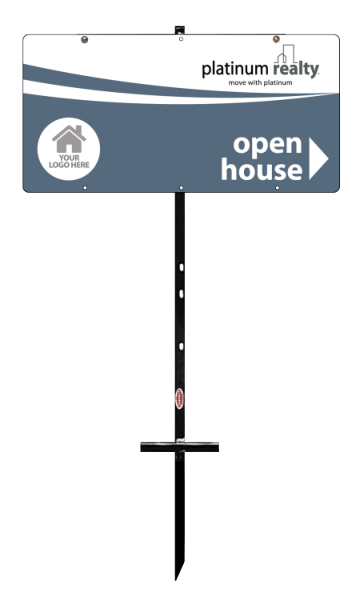 Angle Iron and Sign Panel Unit, Open House, 12h x 24w