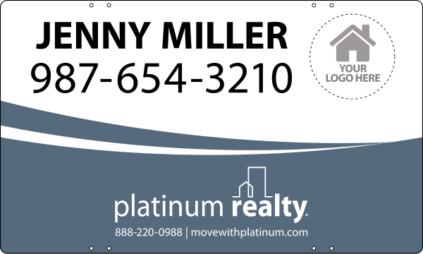 Reflective Team Logo Sign Panel, 18h x 30w, Steel