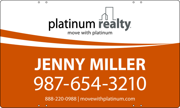 Reflective Agent Sign Panel, 18h x 30w, Steel