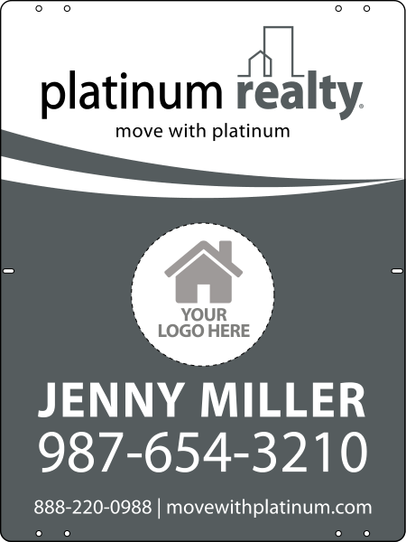 Reflective Team Logo Sign Panel, 24h x 18w, Steel