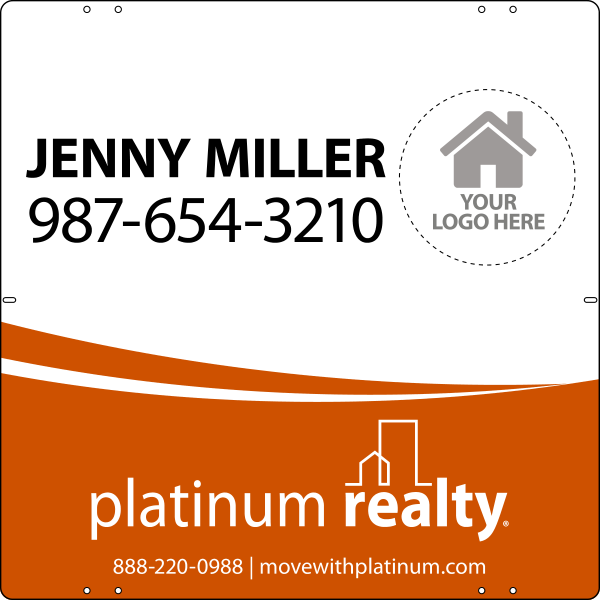 Reflective Team Logo Sign Panel, 24h x 24w, Steel