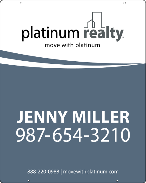 Agent Hanging Sign Panel, 30h x 24w