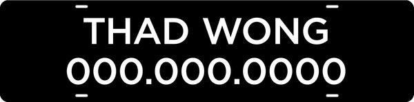 Agent Name Sign Rider, 6h x 24w, Steel