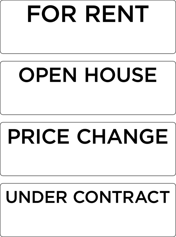 Message Sign Riders, 9h x 29w, 3MM Aluminum Composite -  2 Post & Fence Frame Setup Sold Separately