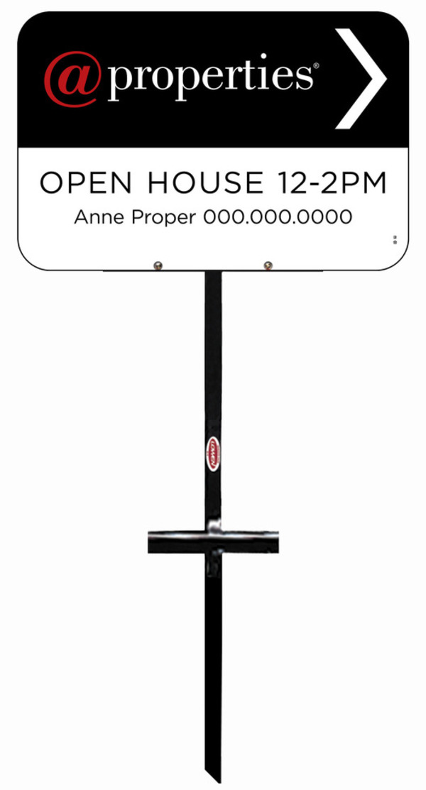 T-Stake and Agent Open House Sign Panel Unit, 12h x 18w, 3MM Aluminum Composite