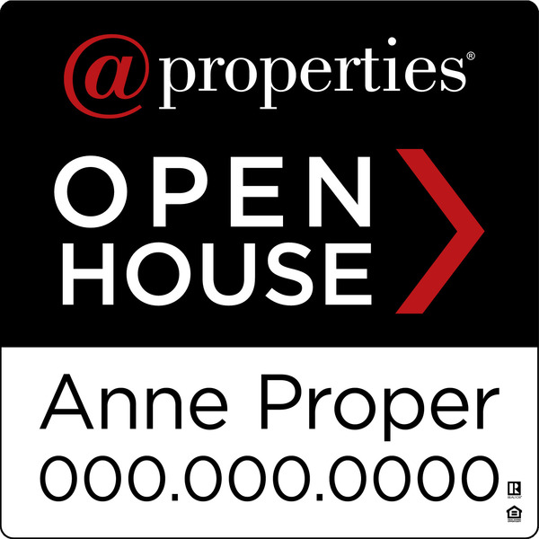 Replacement Agent Open House Sign Panel, 20h x 20, 3MM Aluminum Composite