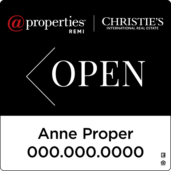 Replacement Agent Name Open Sign Panel, 20h x 20, 3MM Aluminum Composite