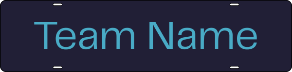 Team Name Sign Riders, 6h x 24w, Steel