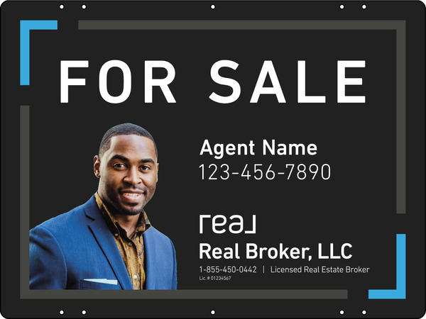 Agent Photo Sign Panel, 18h x 24w, Steel