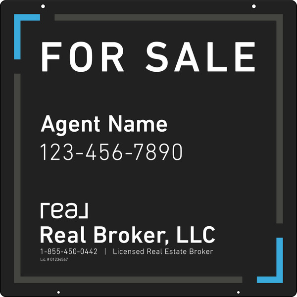 Hanging Agent Sign Panel, 24h x 24w, 3mm Aluminum Composite