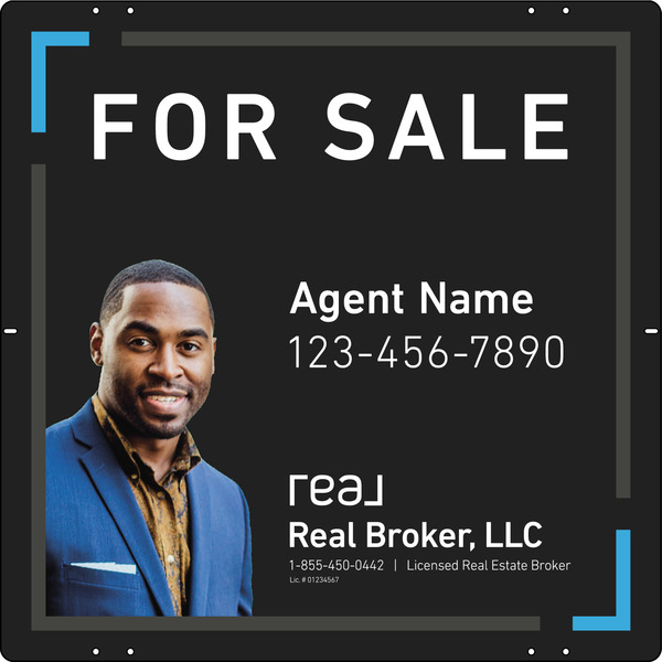 Agent Photo Sign Panel, DF, 24h x 24w, 3mm Aluminum Composite