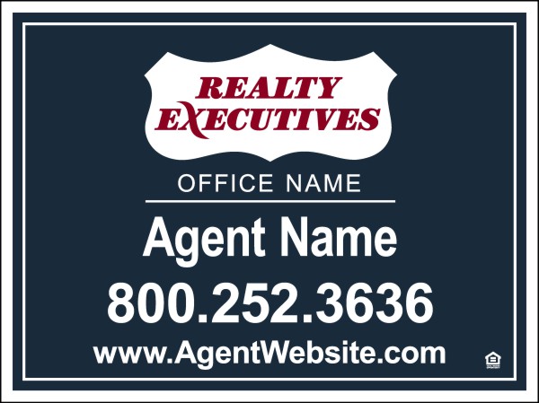 real estate hanging sign panel with grommets, 24 GA steel 18h x 24w