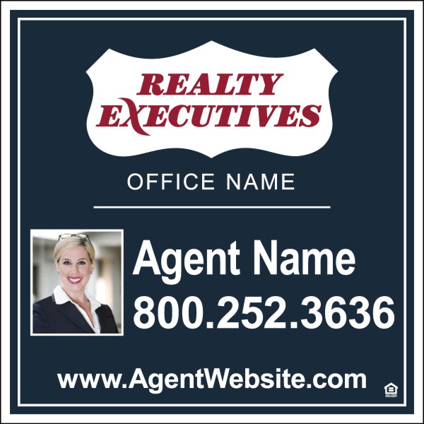 real estate hanging photo sign panel with grommets, 24 GA steel 24h x 24w