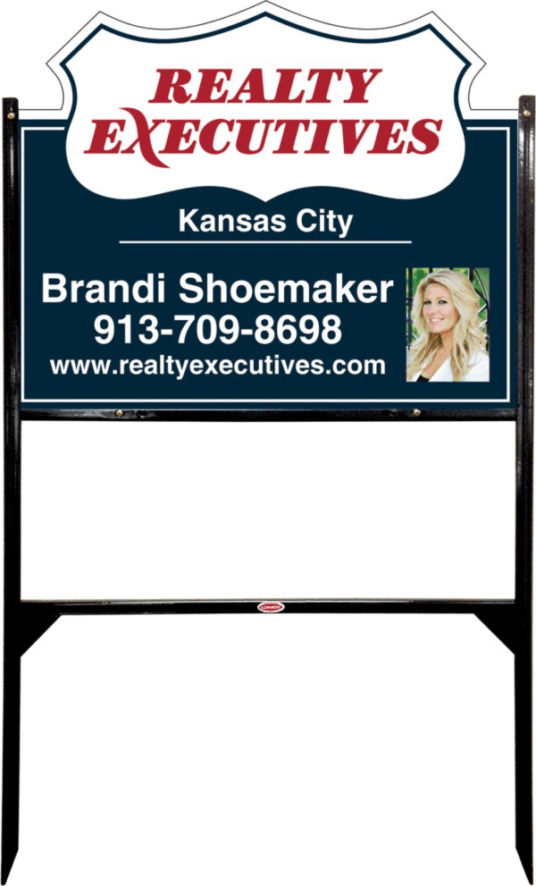 Angle Iron H-Frame and Sign Panel Unit, 24h x 30w,  3mm Aluminum Composite