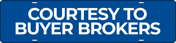 Courtesy to Buyer Brokers Sign Rider, 6h x 24w, .040 Aluminum