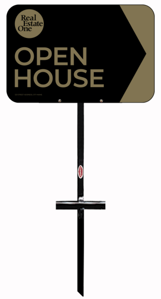 T-Stake and Open House Sign Panel Unit, 12h x 18w, 3MM Aluminum Composite