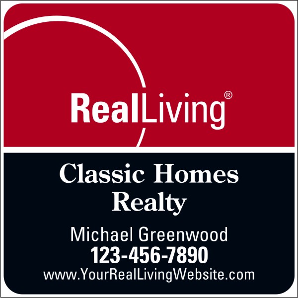 fold-over enhanced logo agent sign panel, .050 polyethylene 24h x 24w